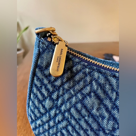 Karl Lagerfeld Denim Lafayette Convertible Crossbody Shoulder Bag NWT - Picture 9 of 11